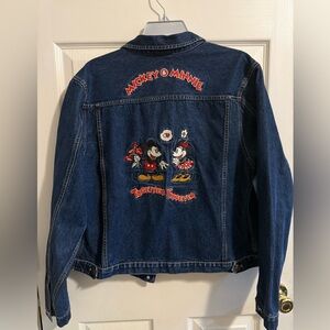 Disney Store Exclusive Mickey & Minnie Women’s Embroidered Jean Jacket